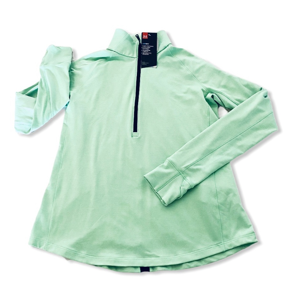 Under Armor Lime Green L Women's ColdGear® ½ Zip